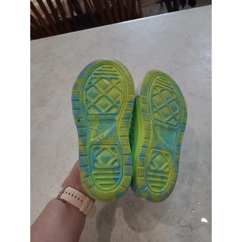 Converse All Star Play Lite CX Rubber Slip On Shoes Kid unisex SZ 13 Green Blue